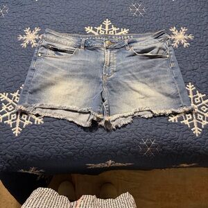 Articles Of Society Women's Light Blue Frayed Jean Shorts Size 30